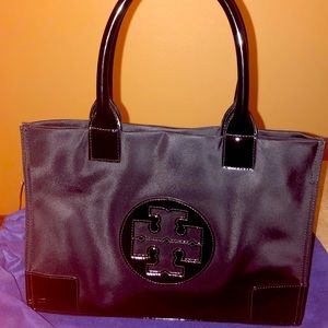 Tory Burch Nylon Mini Ella Patent Tote